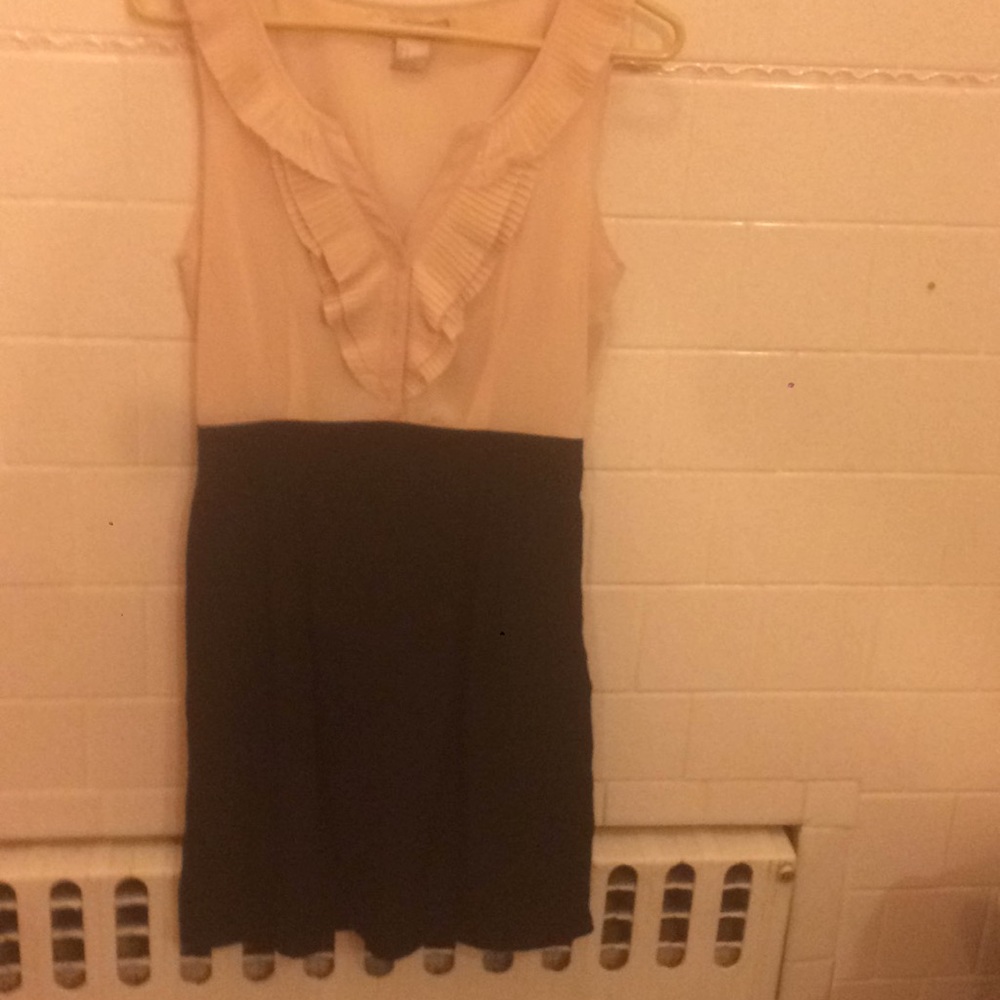 Tan and black dress